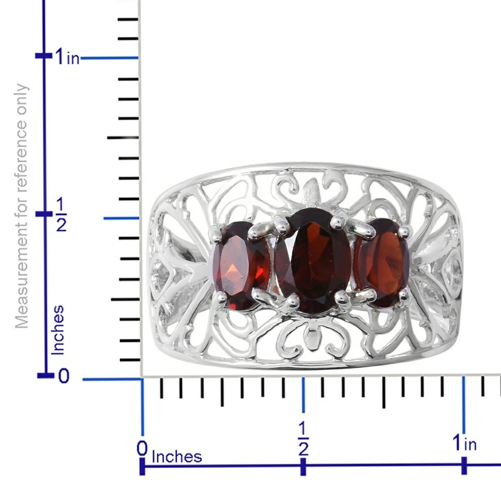 🌸NWT-GENUINE GARNET STERLING SILVER RING - Picture 5 of 7